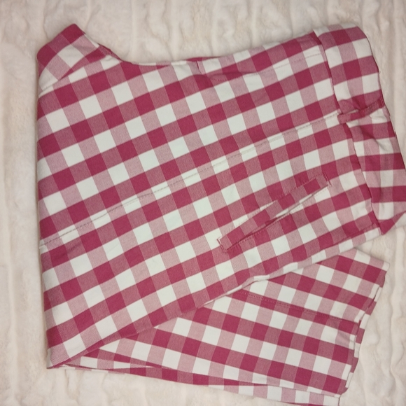 Time and Tru Pink Gingham Ankle Pants | Size 12 - Picture 10 of 10